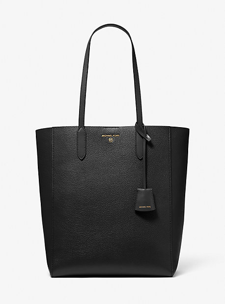 30T1G5ST9L - Sinclair Large Pebbled Leather Tote Bag BLACK