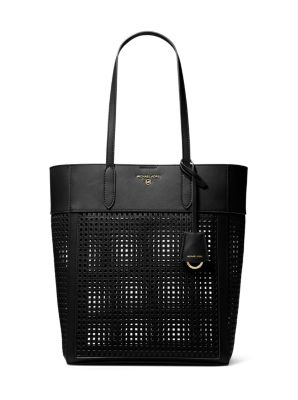 30T2G5ST9L - Sinclair Large Perforated Leather Tote Bag BLACK