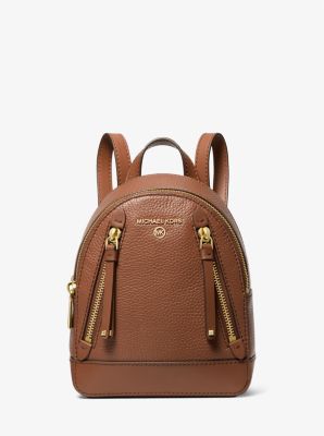 30T2GBNB0L - Brooklyn Extra-Small Pebbled Leather Backpack LUGGAGE