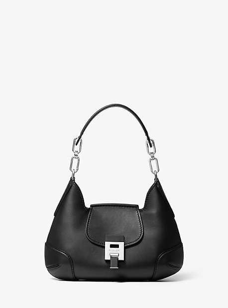 31R9TBNL5L - Bancroft Small Calf Leather Shoulder Bag BLACK