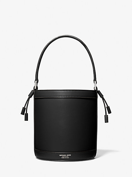 31S2MDYX3L - Audrey Medium Leather Bucket Bag BLACK