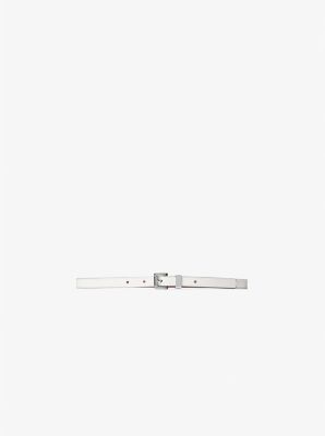 31S2PBLA1L - Leather Waist Belt OPTIC WHITE