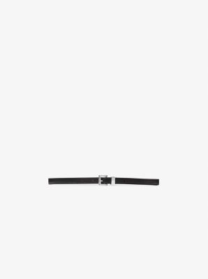 31S2PBLA2L - Leather Waist Belt BLACK