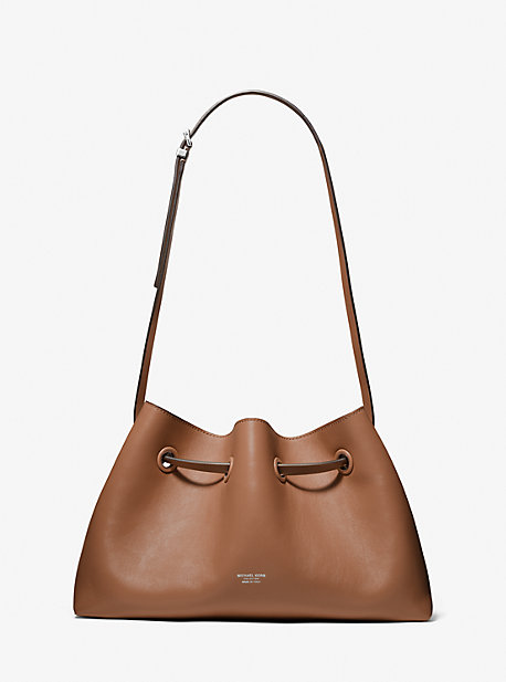 31S2PMCX8L - Monica Medium Leather Shoulder Bag CHESTNUT