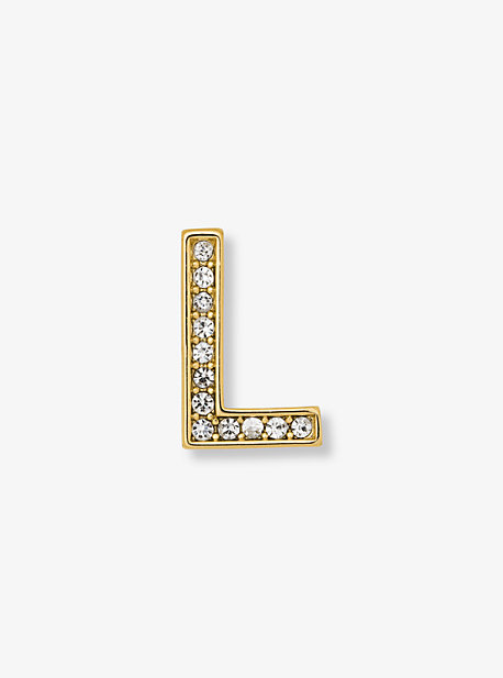 32H7MPVN2I - Pavé Gold-Tone Alphabet Pin GOLD