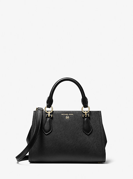 32S2G6AC1L - Marilyn Small Saffiano Leather Crossbody Bag BLACK