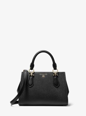 32S2G6AC1L - Marilyn Small Saffiano Leather Crossbody Bag BLACK