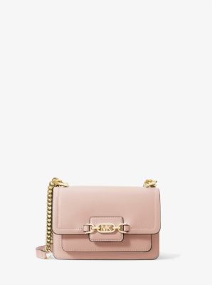 32S2G7HC0L - Heather Extra-Small Leather Crossbody Bag SOFT PINK