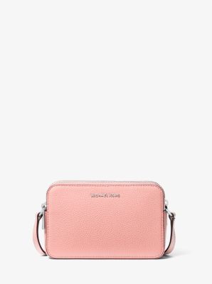 32S3SJ6C0T - Jet Set Small Pebbled Leather Double Zip Camera Bag PINK