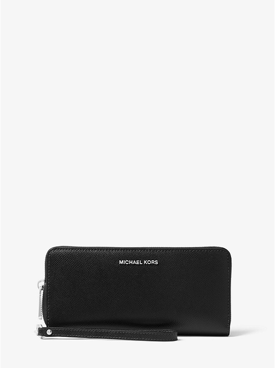 MK 32S5STVE9L Saffiano Leather Continental Wallet BLACK