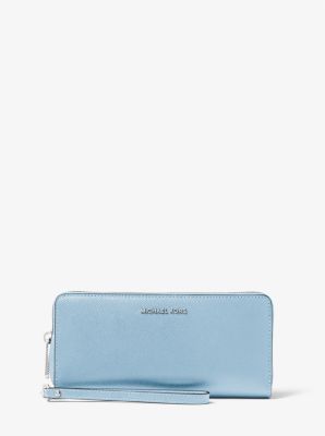 32S5STVE9L - Saffiano Leather Continental Wallet CHAMBRAY