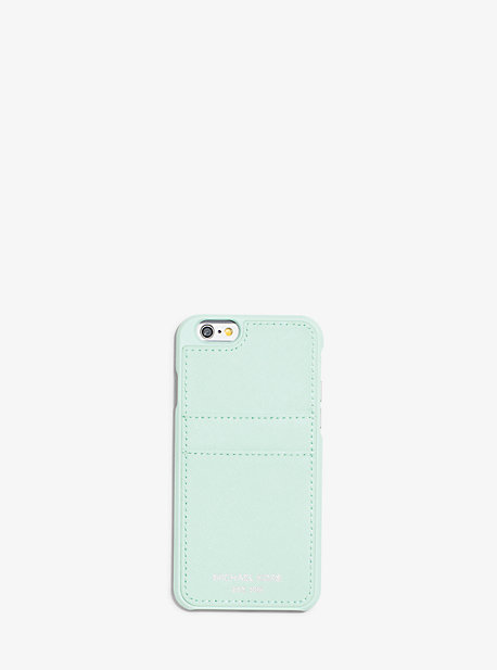 32S6SELL3L - Saffiano Leather Phone Case for iPhone 6/6s CELADON