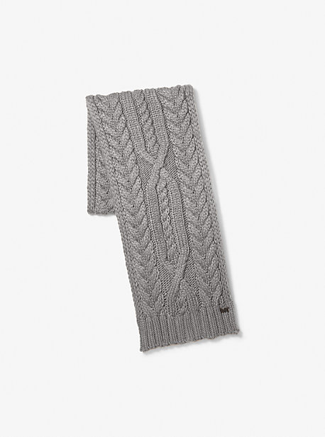 33957 - Cable Knit Scarf ASH