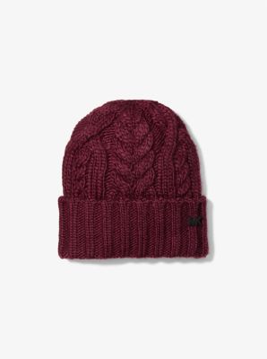 33958 - Cable Knit Beanie Hat CORDOVAN