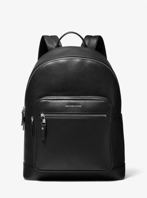 33F0LHDB8L - Hudson Pebbled Leather Backpack BLACK