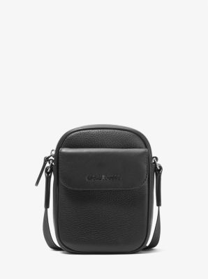 33F1LHDM1L - Hudson Pebbled Leather Smartphone Crossbody Bag BLACK