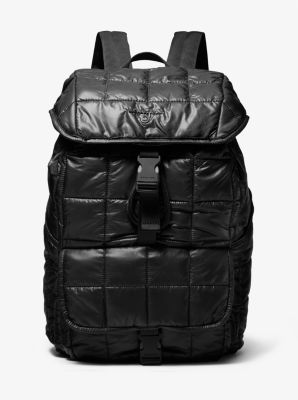 33F1LKNB6O - Stirling Quilted Recycled Polyester Backpack BLACK