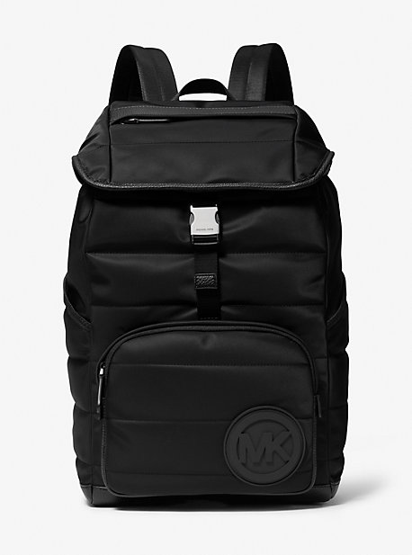 33F2LBKB6O - Brooklyn Quilted Nylon Backpack BLACK