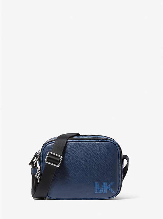 MK 33H1LHDM0L Hudson Pebbled Leather Crossbody Bag BLUE MULTI