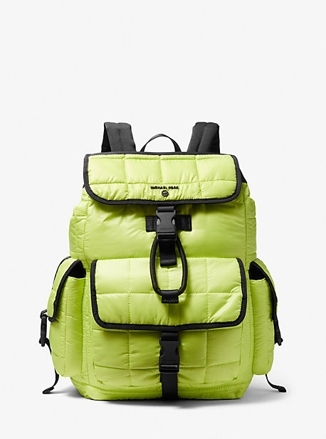 33S2TBKB2U - Brooklyn Quilted Recycled Polyester Backpack BT LIMEADE