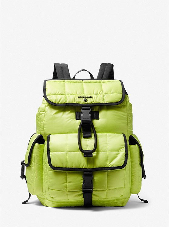 MK 33S2TBKB2U Brooklyn Quilted Recycled Polyester Backpack BT LIMEADE