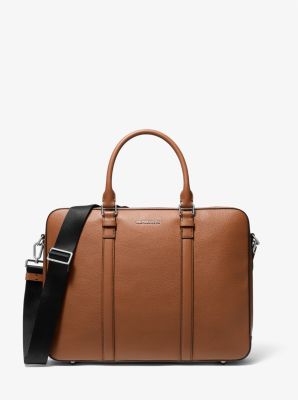 33S3LHDA8L - Hudson Logo and Leather Double-Gusset Briefcase LUGGAGE