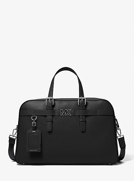 33S3LYTV5L - Hudson Pebbled Leather Travel Bag BLACK