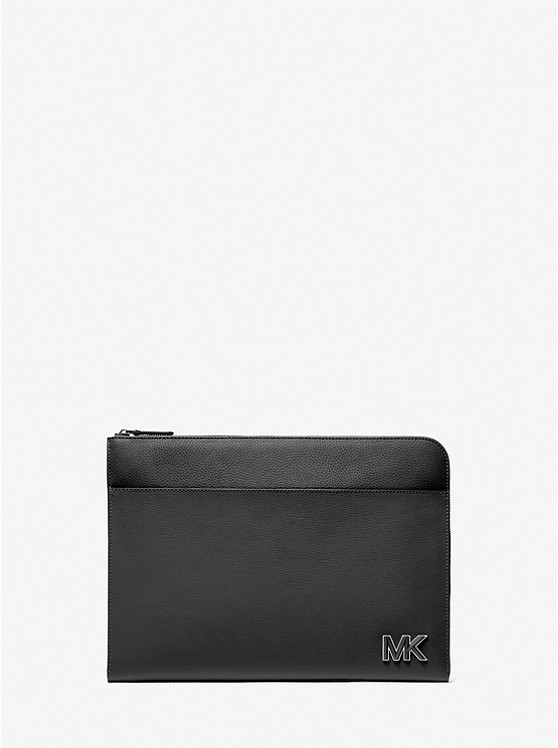 MK 33S3PHDU1X Hudson Leather Laptop Case BLACK