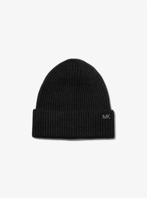 34102 - Ribbed Knit Beanie Hat BLACK