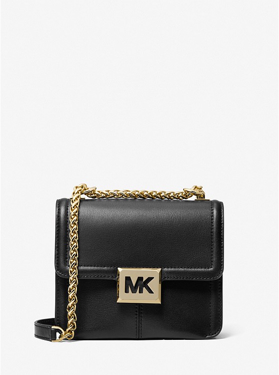 MK 35F1G6SS5L Sonia Small Leather Shoulder Bag BLACK