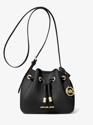 35F2G8PM1O - Phoebe Small Faux Leather Bucket Bag BLACK