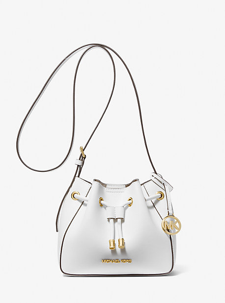 35F2G8PM1O - Phoebe Small Faux Leather Bucket Bag OPTIC WHITE