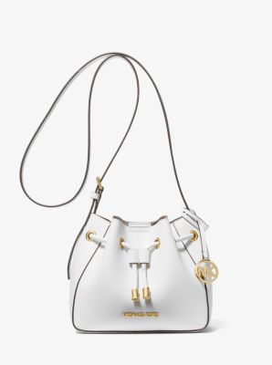 35F2G8PM1O - Phoebe Small Faux Leather Bucket Bag OPTIC WHITE