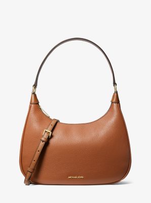 35R3G4CH3L - Cora Large Pebbled Leather Shoulder Bag LUGGAGE