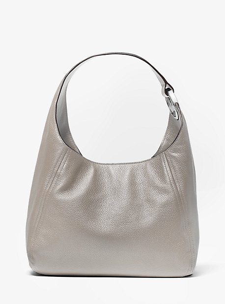 35S0SFTH3L - Fulton Large Pebbled Leather Shoulder Bag         PEARL GREY