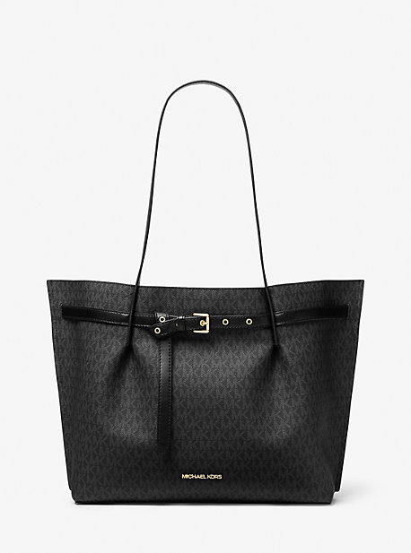35S1GU5T7B - Emilia Large Logo Tote Bag BLACK