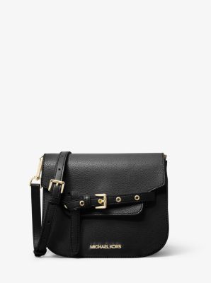 35S2GU5C1L - Emilia Small Leather Crossbody Bag BLACK