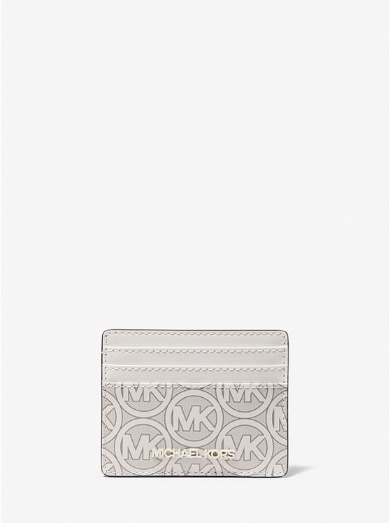 MK 35S2T2JD3C Jodie Logo Jacquard Card Case OPTIC WHITE