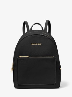 35T1G4AB2L - Adina Medium Pebbled Leather Backpack BLACK