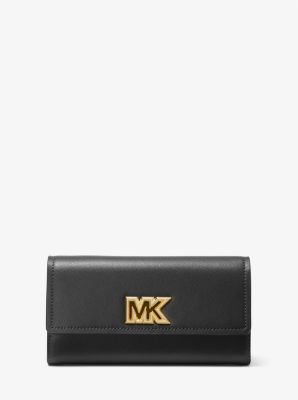 35T2G8IE9L - Mimi Large Saffiano Leather Bi-Fold Wallet BLACK