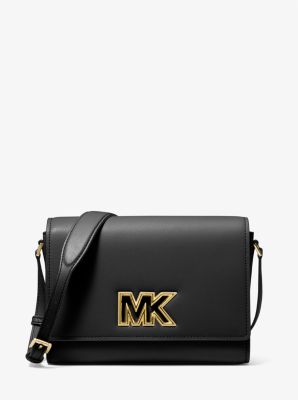 35T2G8IM6L - Mimi Medium Leather Messenger Bag BLACK