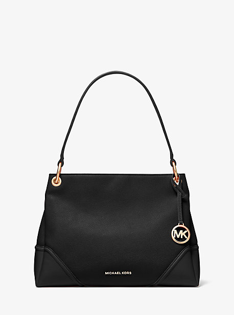 35T9GNIL2L - Nicole Medium Leather Shoulder Bag BLACK