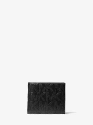 36F2LCOF1L - Cooper Logo Embossed Leather Billfold Wallet BLACK
