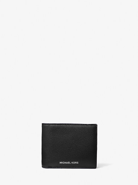 36F9LCOF2L - Cooper Pebbled Leather Billfold Wallet With Passcase BLACK