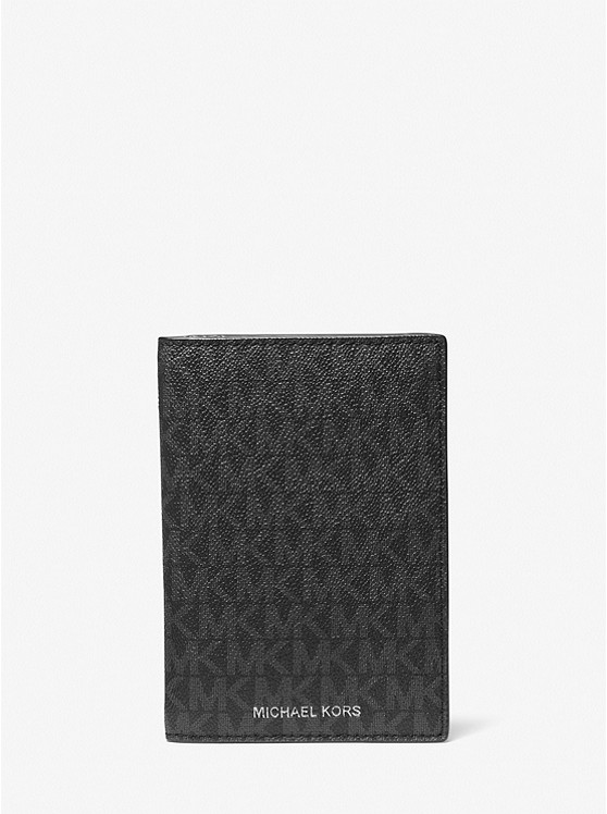 MK 36H0MHR00B Logo Passport Wallet BLACK