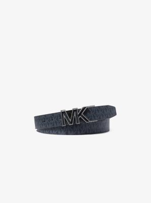 36S3LBLY3B - Reversible Logo and Faux Leather Belt ADMIRAL MLTI