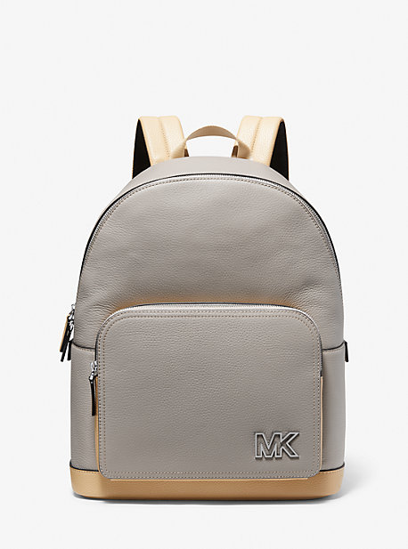 37F2LCOB2E - Cooper Pebbled Leather Backpack PEARL GREY