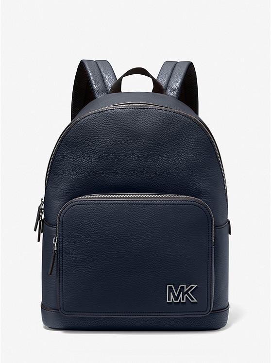 MK 37F2LCOB2E Cooper Pebbled Leather Backpack NAVY