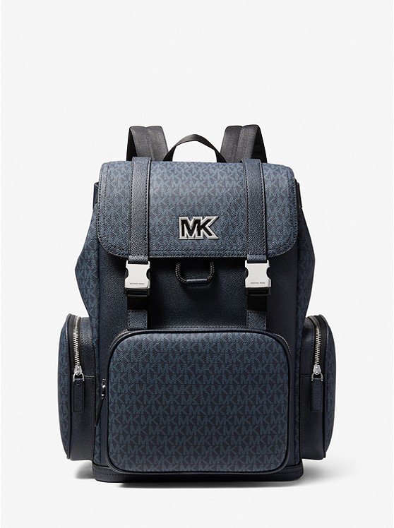 MK 37S2LCOB2B Cooper Logo and Faux Leather Backpack ADMIRAL MLTI