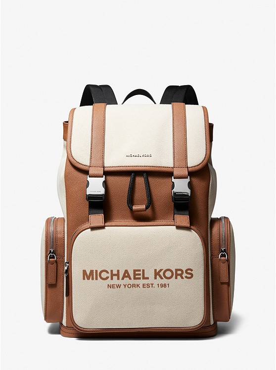 MK 37S2LCOB2J Cooper Two-Tone Canvas Backpack NATURAL